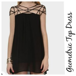 Geometric Top Design Flowy Dress